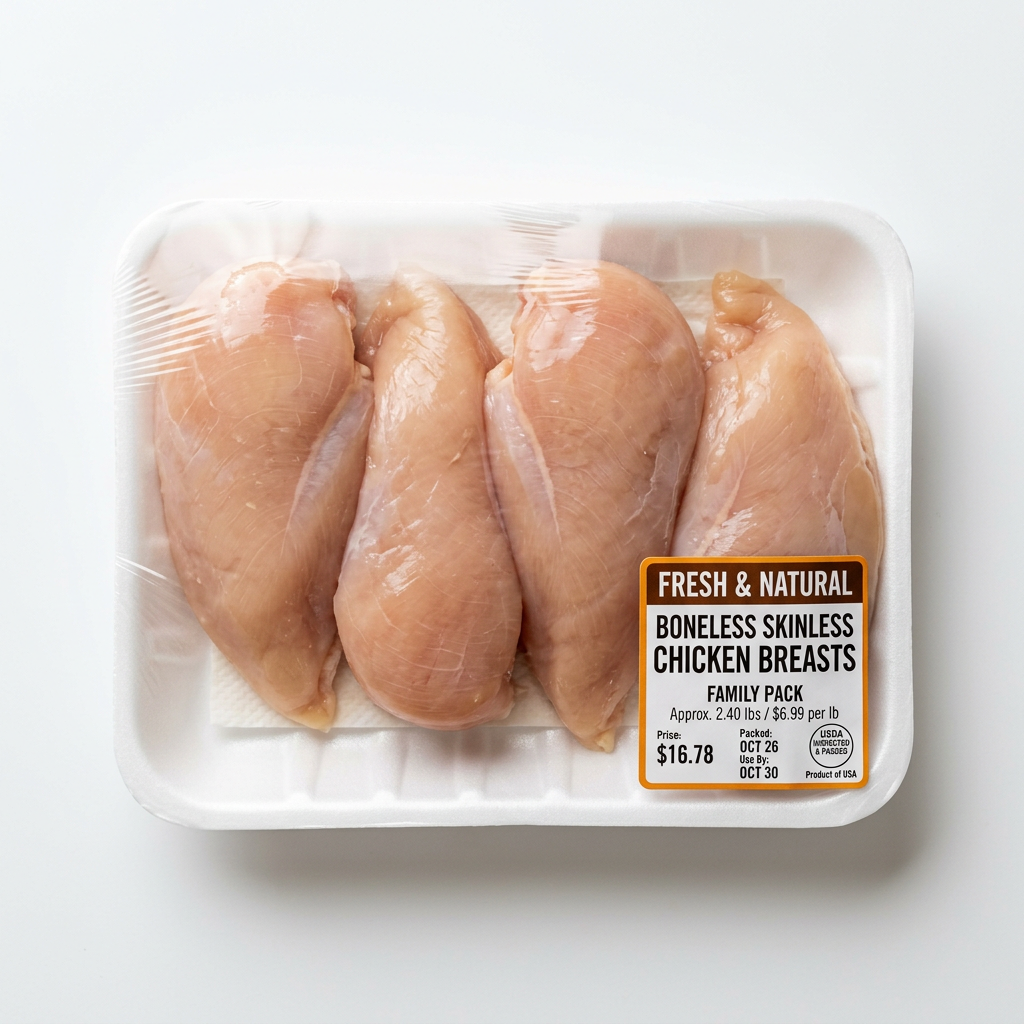 Foster Farms Boneless Skinless Chicken Breast, per lb